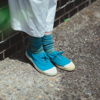 Chaussettes en coton et lin effet marbre