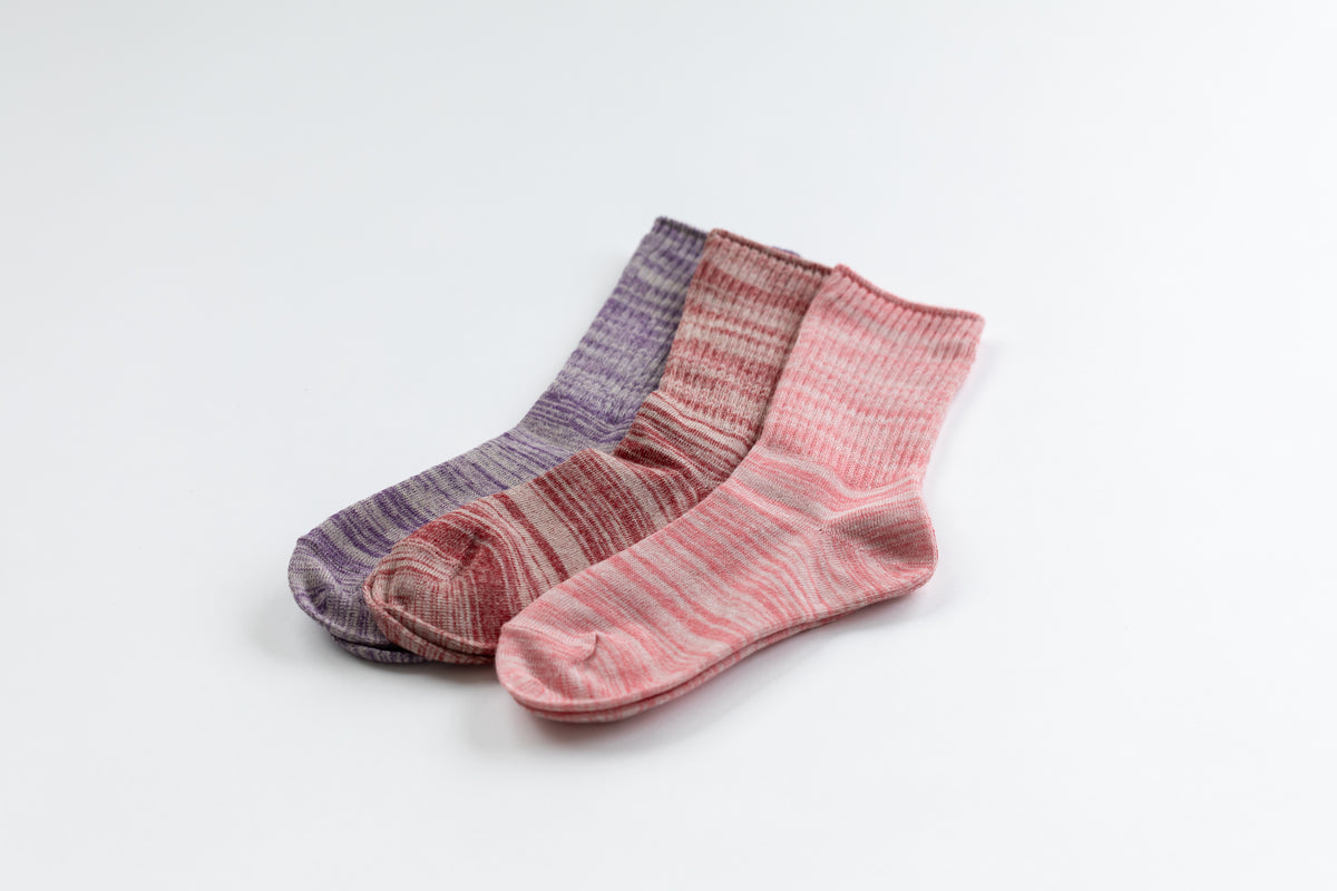 Chaussettes en coton et lin effet marbre