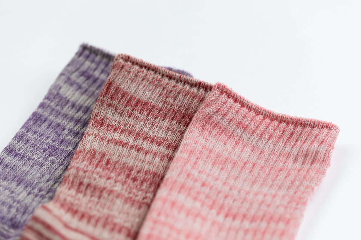 Chaussettes en coton et lin effet marbre