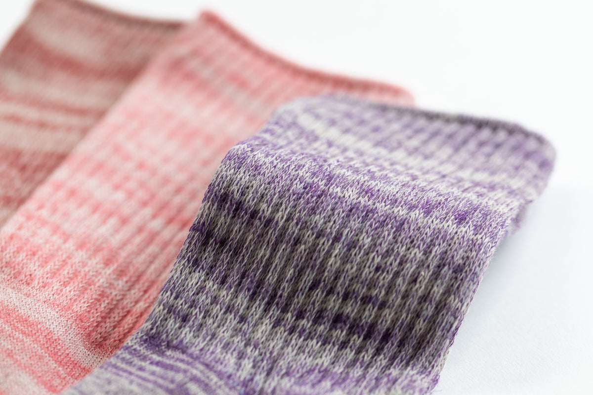 Chaussettes en coton et lin effet marbre