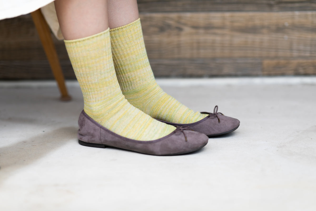 Chaussettes en coton et lin effet marbre