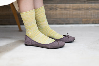 Chaussettes en coton et lin effet marbre