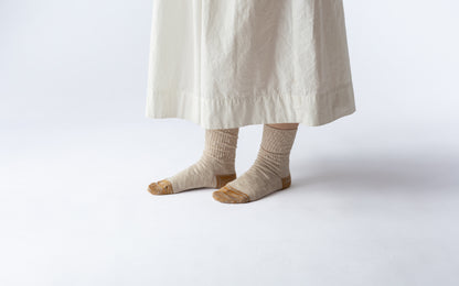 Chaussettes en coton et lin effet marbre
