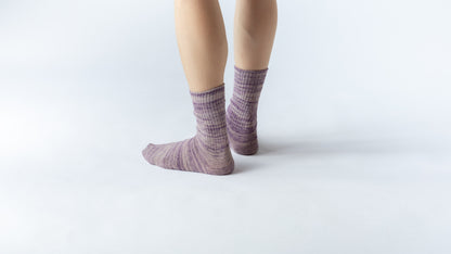 Chaussettes en coton et lin effet marbre