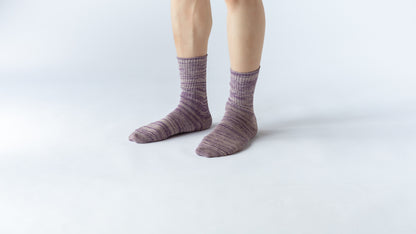 Chaussettes en coton et lin effet marbre