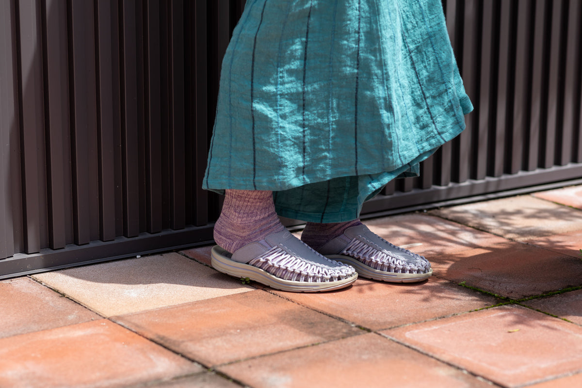 Chaussettes en coton et lin effet marbre