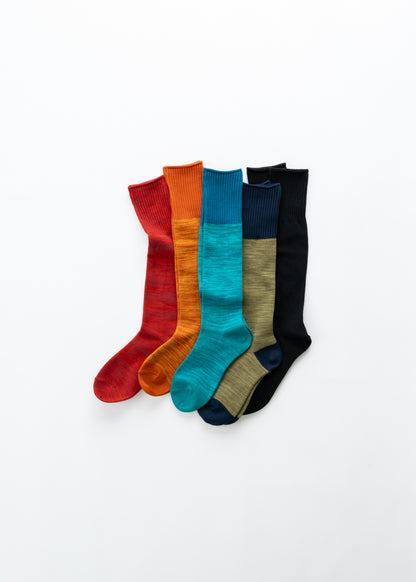 Chaussettes hautes chinées – Épaisseur moyenne, sans bouclette
