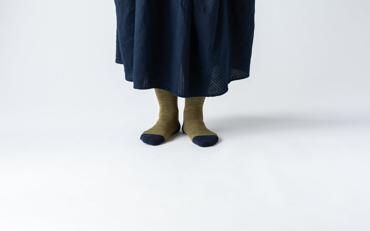 Chaussettes hautes chinées – Épaisseur moyenne, sans bouclette