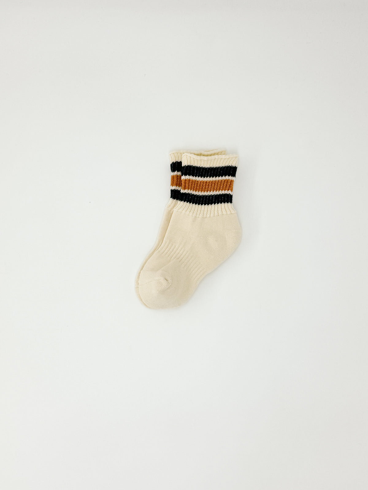 Tanzania Organic Cotton Universal Socks - Navy & Orange Stripe