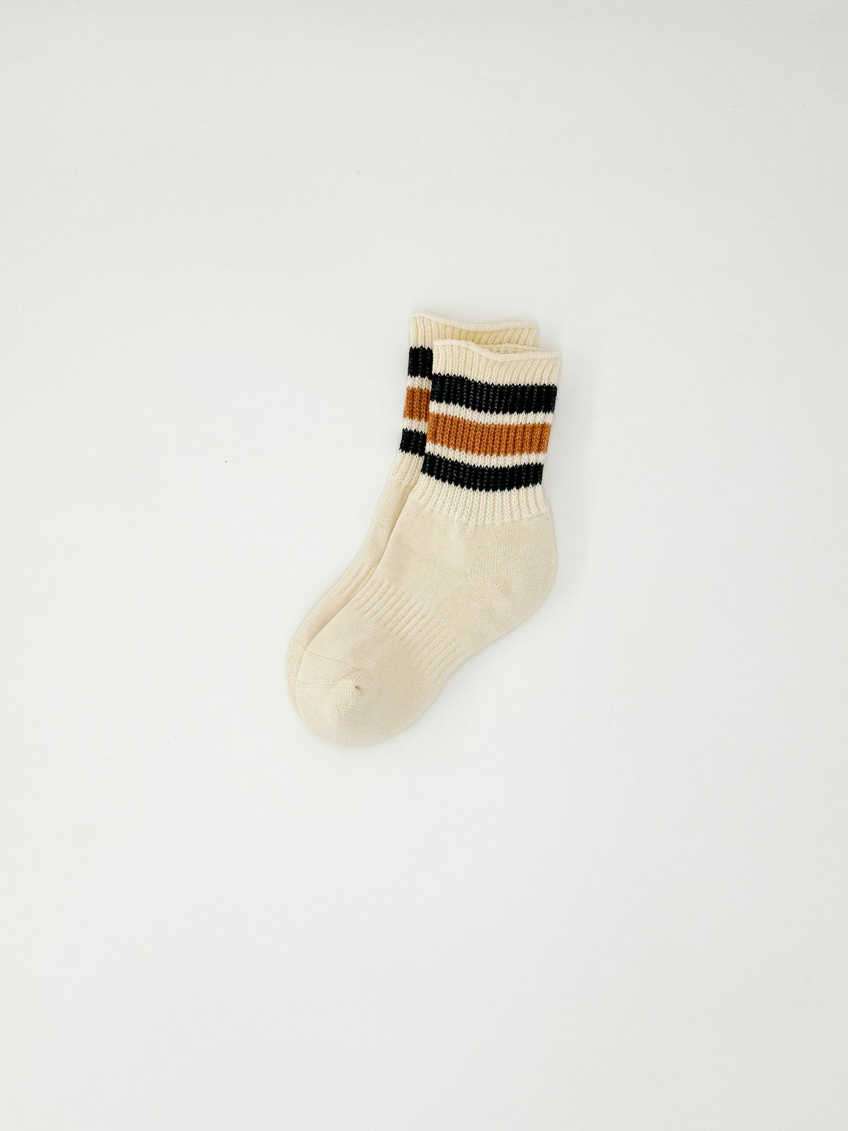 Tanzania Organic Cotton Universal Socks - Navy & Orange Stripe