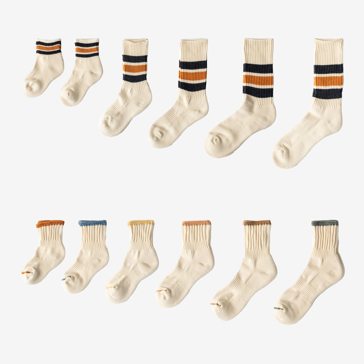 ユニバーサルソックスショート(16-18cm、18-20cm、20-22cm、22-24cm、24-26cm、26-28cm)