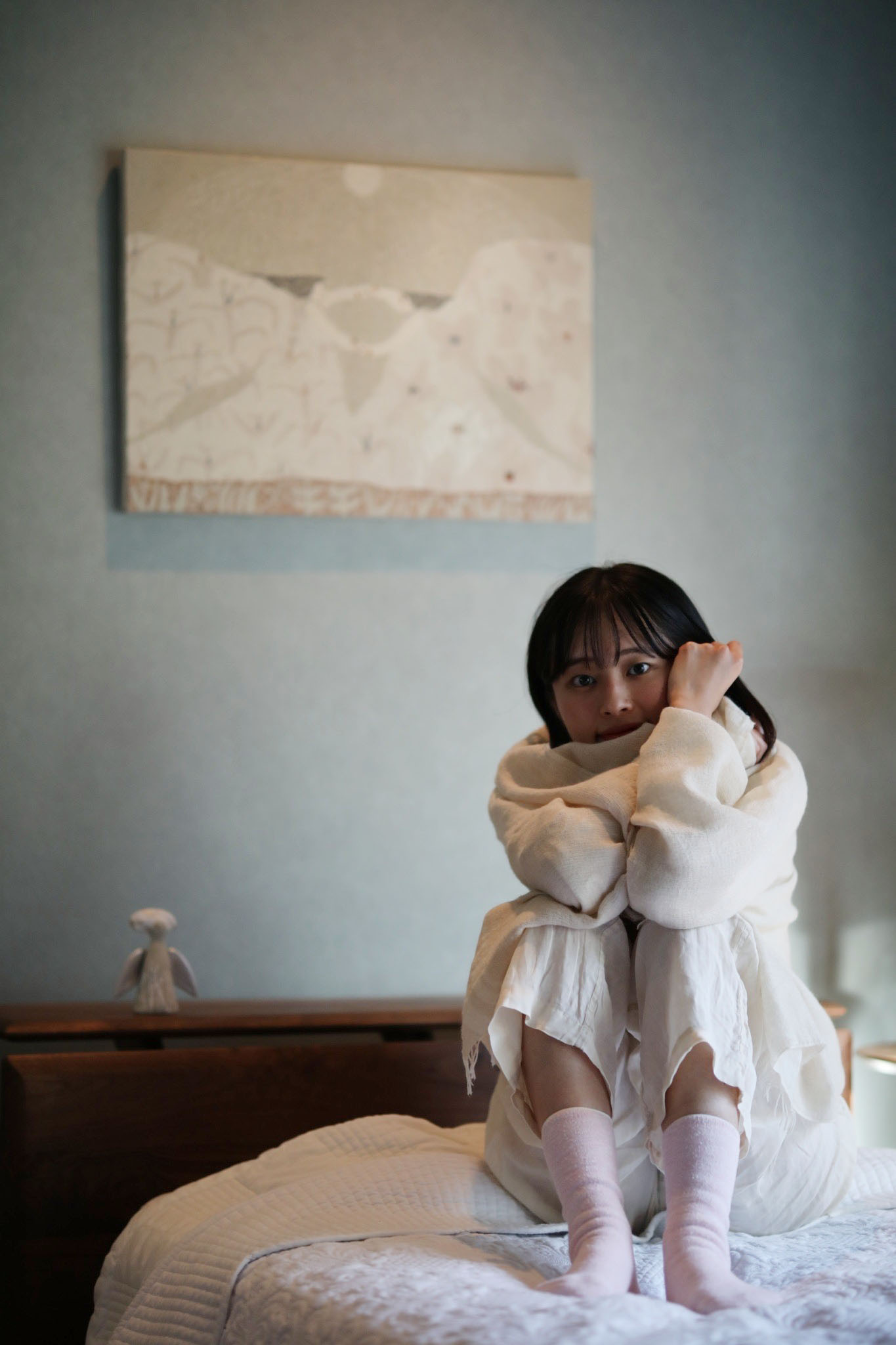 着用画像　ピンク杢