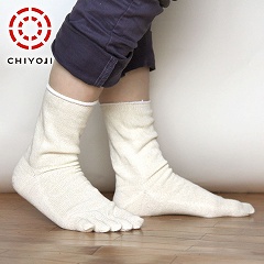 【冷えとり重ね履き】 足首ゆったり シルク 5本指ソックス 100％・86% 【単品】冷え取り silk  五本指 靴下