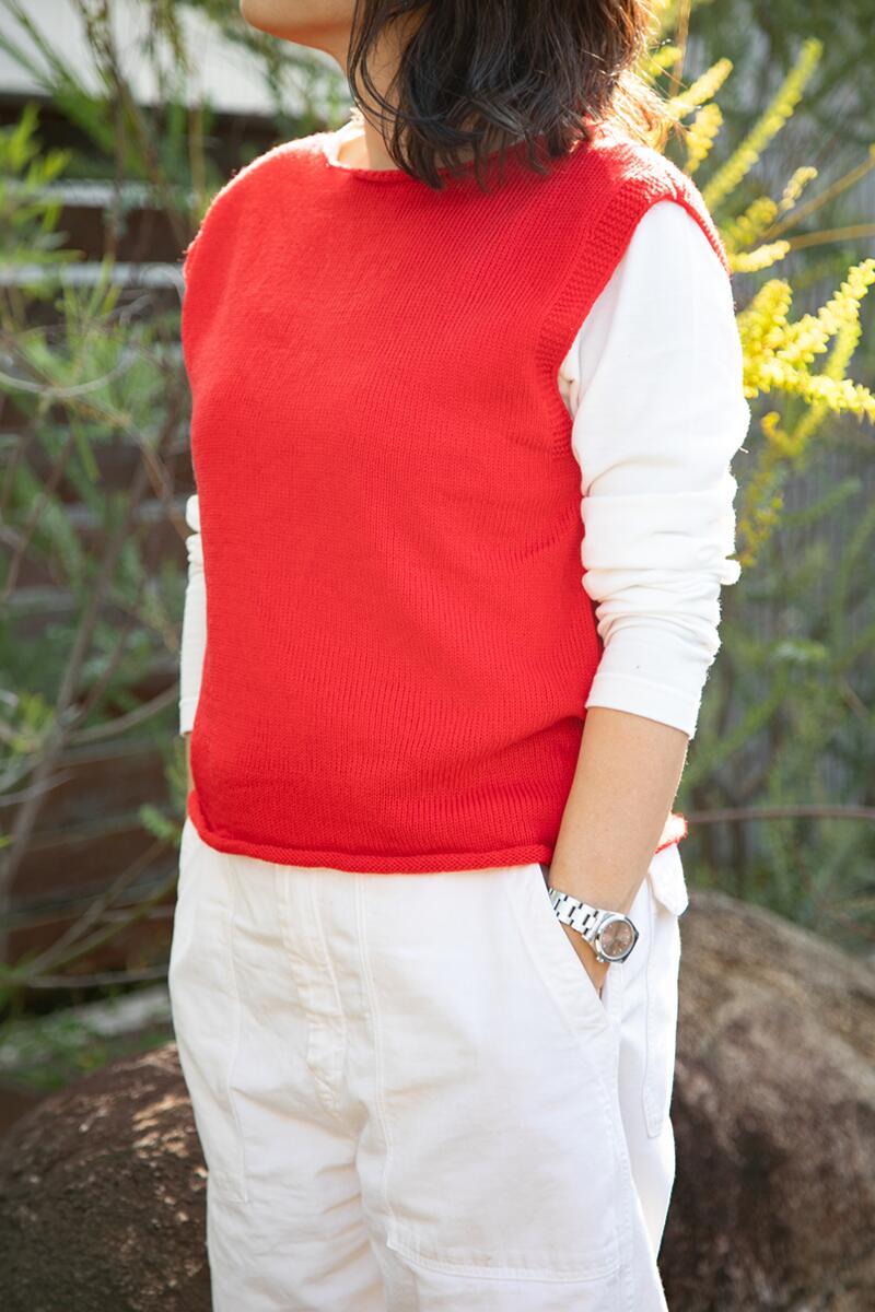 メリノウール100％ くるくるベスト ニットベスト 日本製 レディース【送料無料】