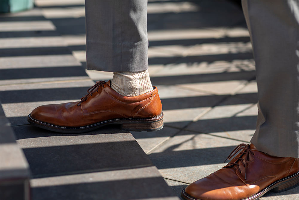 【単品】メリノウール ダイヤ柄 メンズ ソックス [25-27cm]