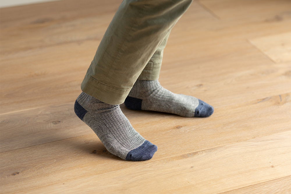 【単品】メリノウール ダイヤ柄 メンズ ソックス [25-27cm]