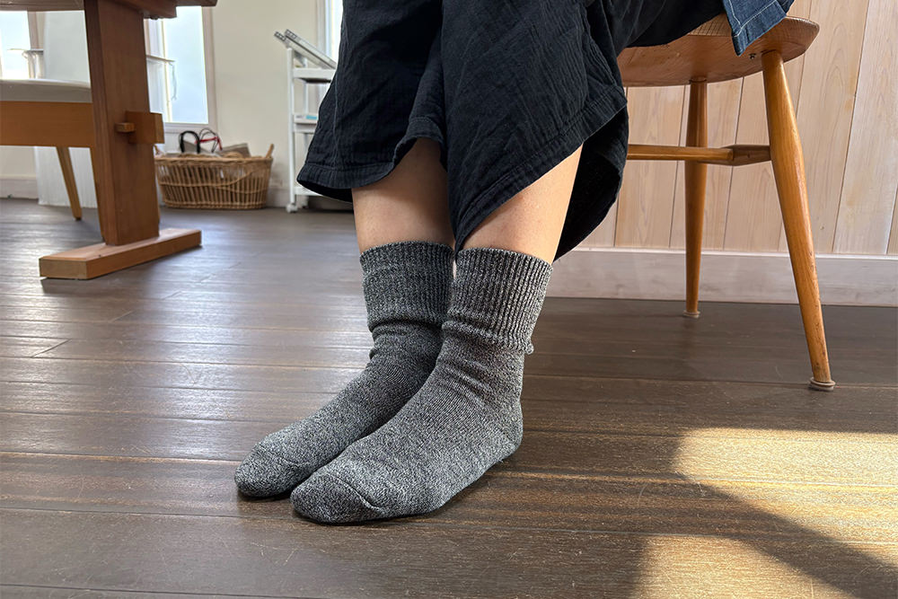 【単品】コットンウール ソックス (22-24cm、25-27cm)